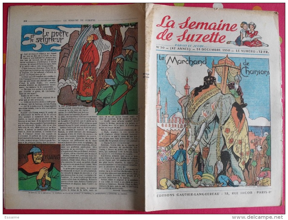 13 revues La Semaine de Suzette 1950. Bécassine Pinchon, Manon Iessel, Sels, Pécoud, Salcedo, Desrieux. A redécouvrir