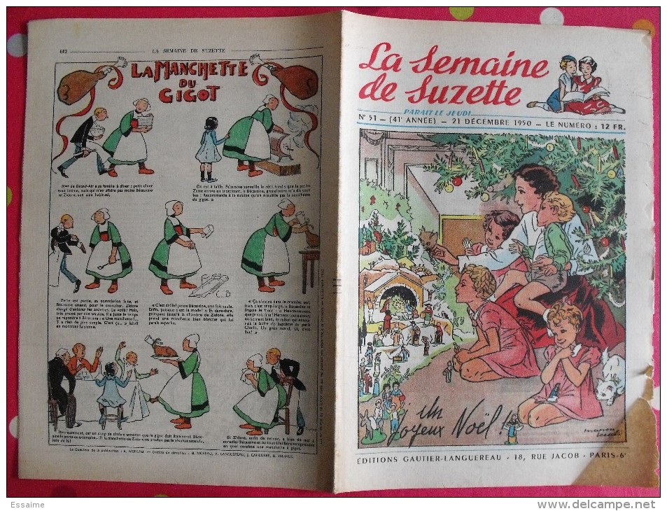 13 revues La Semaine de Suzette 1950. Bécassine Pinchon, Manon Iessel, Sels, Pécoud, Salcedo, Desrieux. A redécouvrir