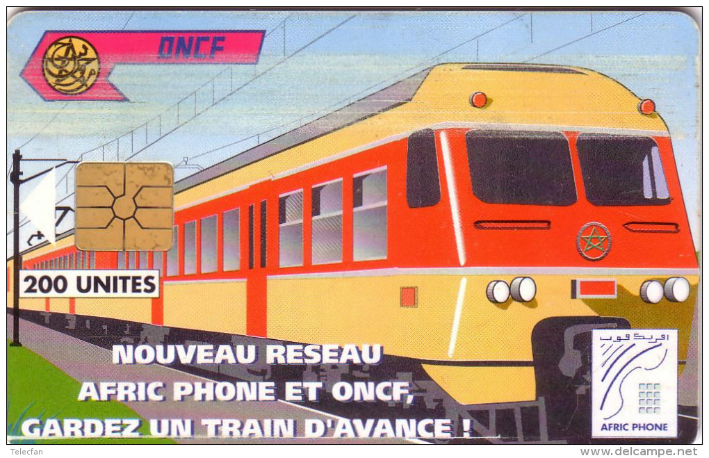 MAROC TRAIN ZUG TRENE ONCF 200U UT RAYURES RECTO SCRATCHED - Maroc