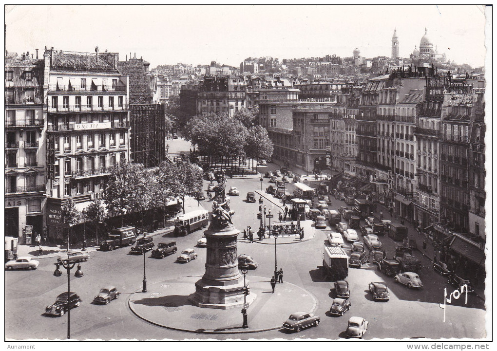 Francia--Paris--1966--Place Clichy Et La Sacre-Coeur--a, Paris , Francia - Plazas