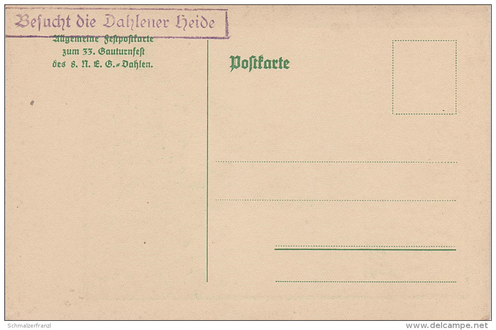 Litho Stich AK Dahlen 33. Gauturnfest 9 / 10 Juli 1927 8. Niederelbegau XIV Turnkreis Turnfest Bei Oschatz Wurzen - Dahlen