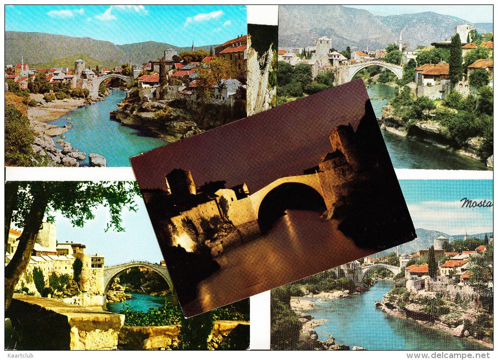6 Postcards: MOSTAR - THE BRIDGE - YU - Joegoslavië