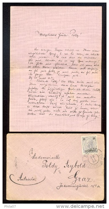 Austria - Smyrna - Letter Sent From Syrmna To Graz 18.11.1899. - Other & Unclassified