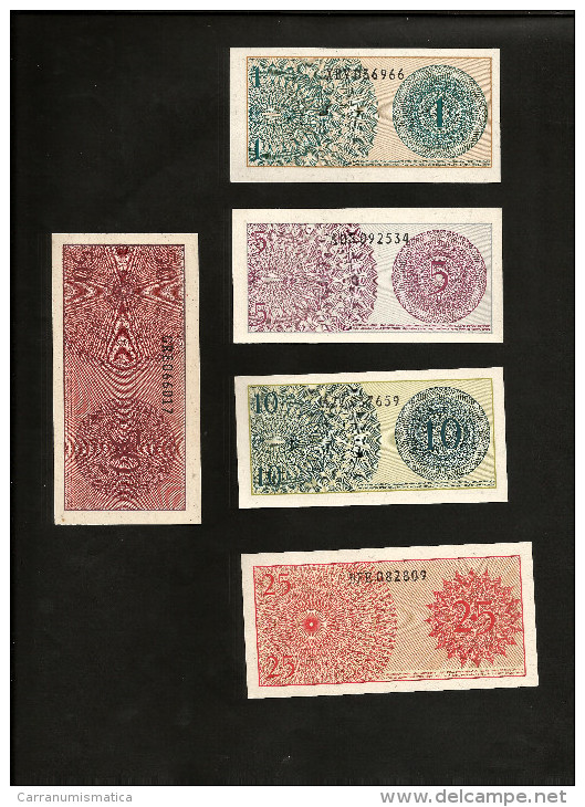 [NC] INDONESIA - BANK Of INDONESIA - 1 / 5 / 10 / 25 / 50 SEN (1964) - LOT Of 5 DIFFERENT BANKNOTES - Indonesia