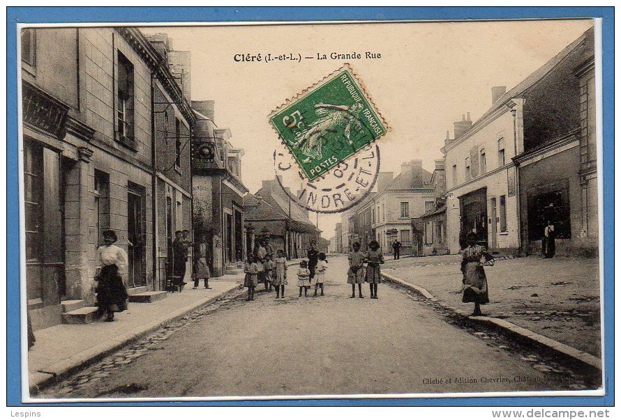 37 - CLERE --  La Grande Rue - Cléré-les-Pins