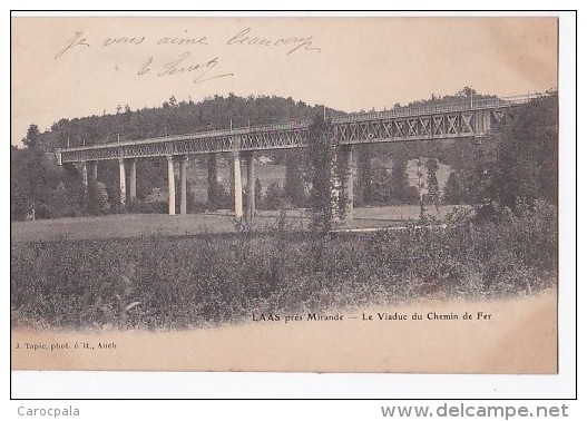 Carte 1902 LAAS Près De Mirande / LE VIADUC DU CHEMIN DE FER ( Voie De Train) - Autres & Non Classés