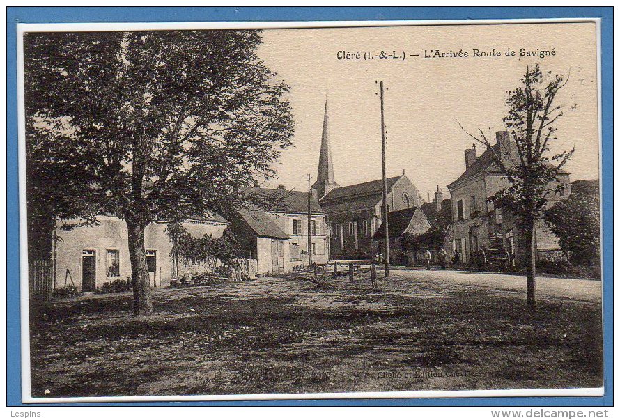 37 - CLERE --  L'arrivée Route De Savigné - Cléré-les-Pins