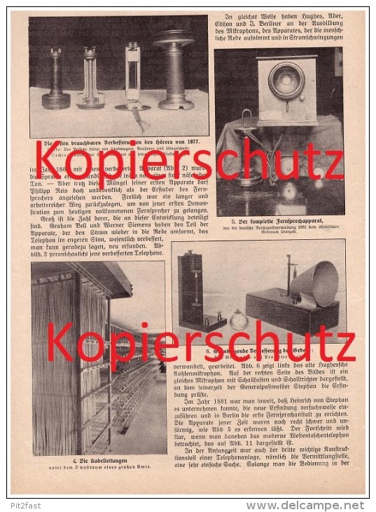 Original Zeitungsbericht - 1911 - 50 Jahre Telephon , Philipp Reis , Telephonamt Berlin , München , Telefon !!! - Telefonía