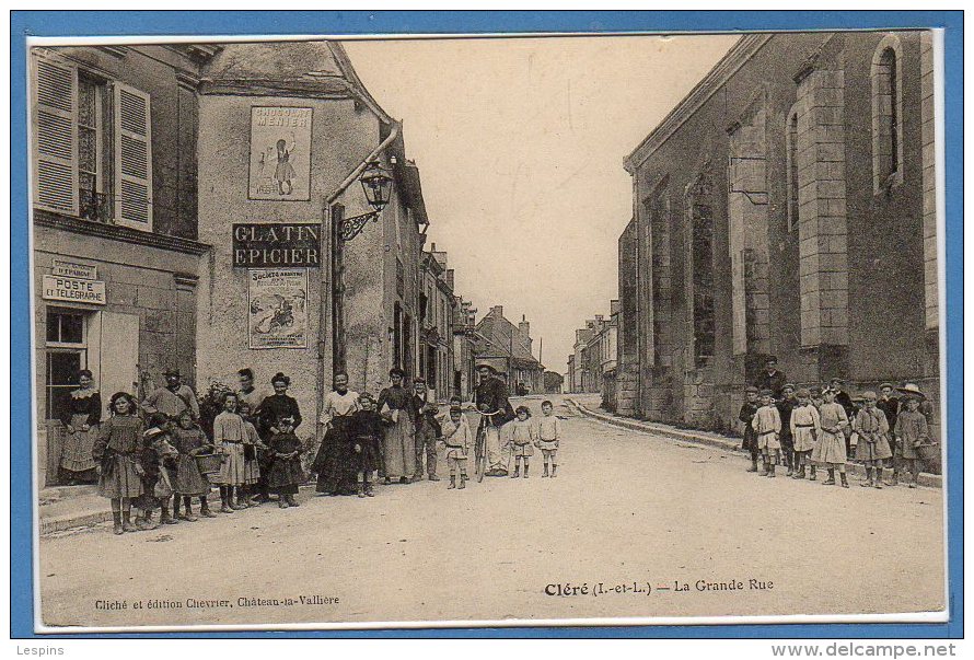 37 - CLERE --  La Grande Rue - Cléré-les-Pins