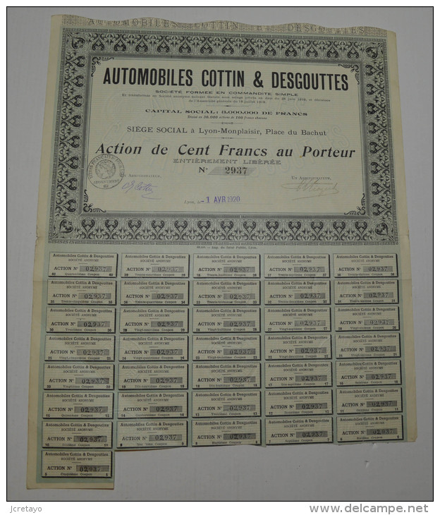 Automobiles Cottin Et Desgouttes Lyon Monplaisir - Automobile