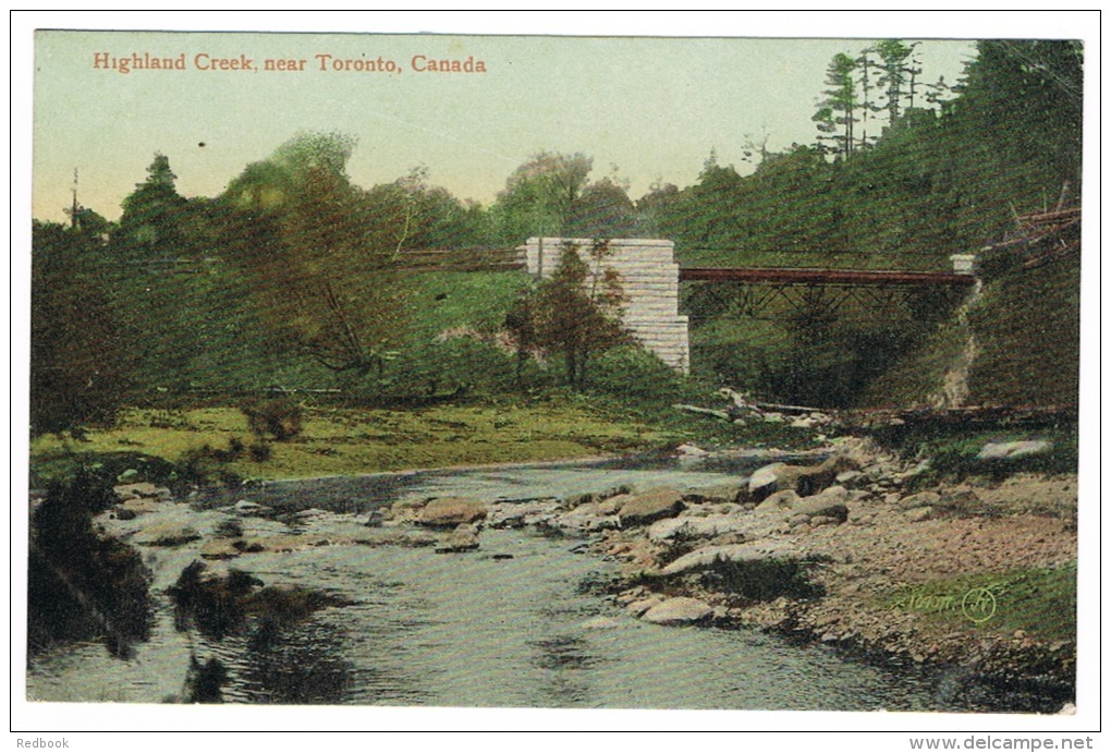 RB 1012 - 1909 Canada Postcard - Highland Creek Near Toronto - Very Good Postmark Grenfell Saskatchewan - Toronto