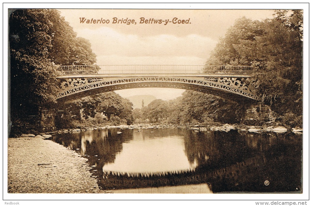 RB 1014 - Real Photo Postcard - Waterloo Bridge - Bettws-y-Coed Caernarvonshire Wales - Caernarvonshire