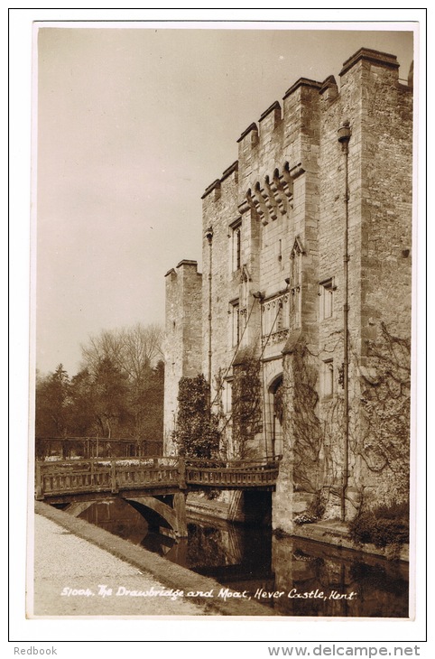 RB 1014 - Real Photo Postcard - The Drawbridge &amp; Moat - Hever Castle Kent - Other & Unclassified