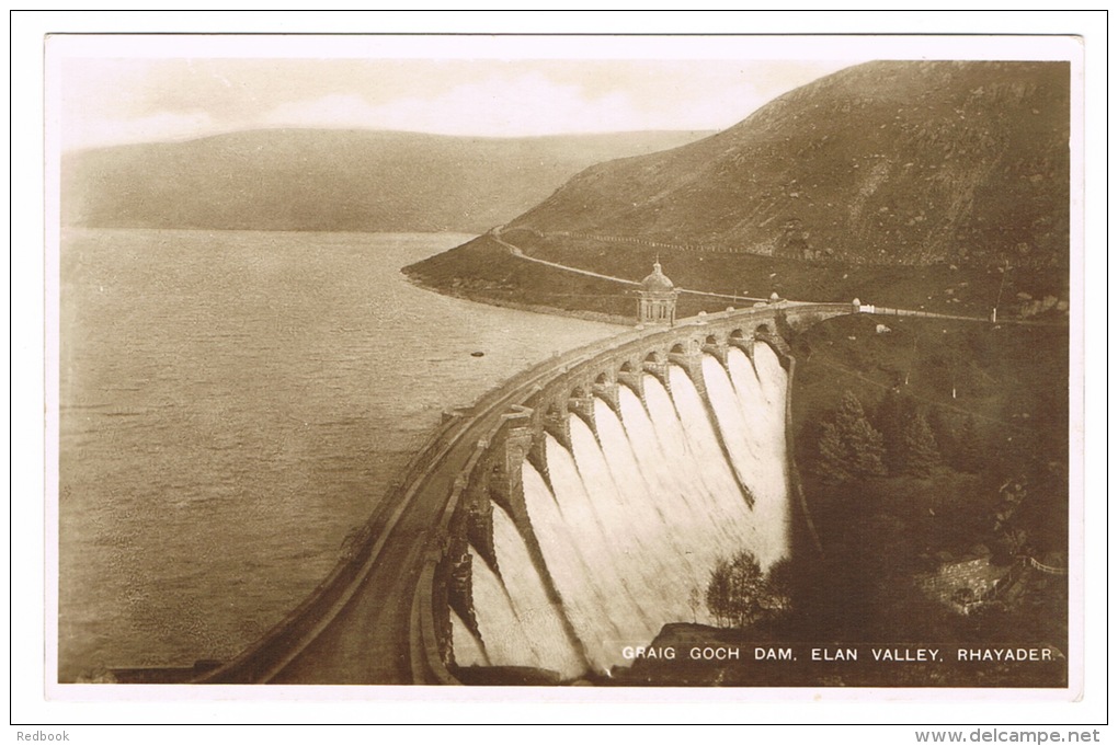 RB 1014 - Raphael Tuck Real Photo Postcard -  Graig Goch Dam - Elan Valley Radnorshire - Wales - Radnorshire