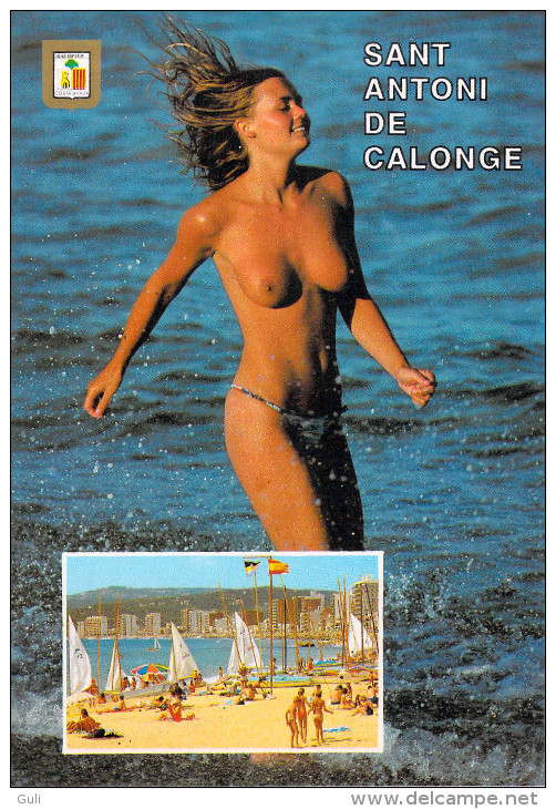 Costa Brava SANT ANTONI DE CALONGE  Playa Plage (2)  (nu Nue Seins Nus Nude) Comercial Escudo De Oro N°9574)*PRIX FIXE - Gerona