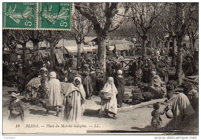 Algérie BLIDA  Place Du Marché Indigène - Blida