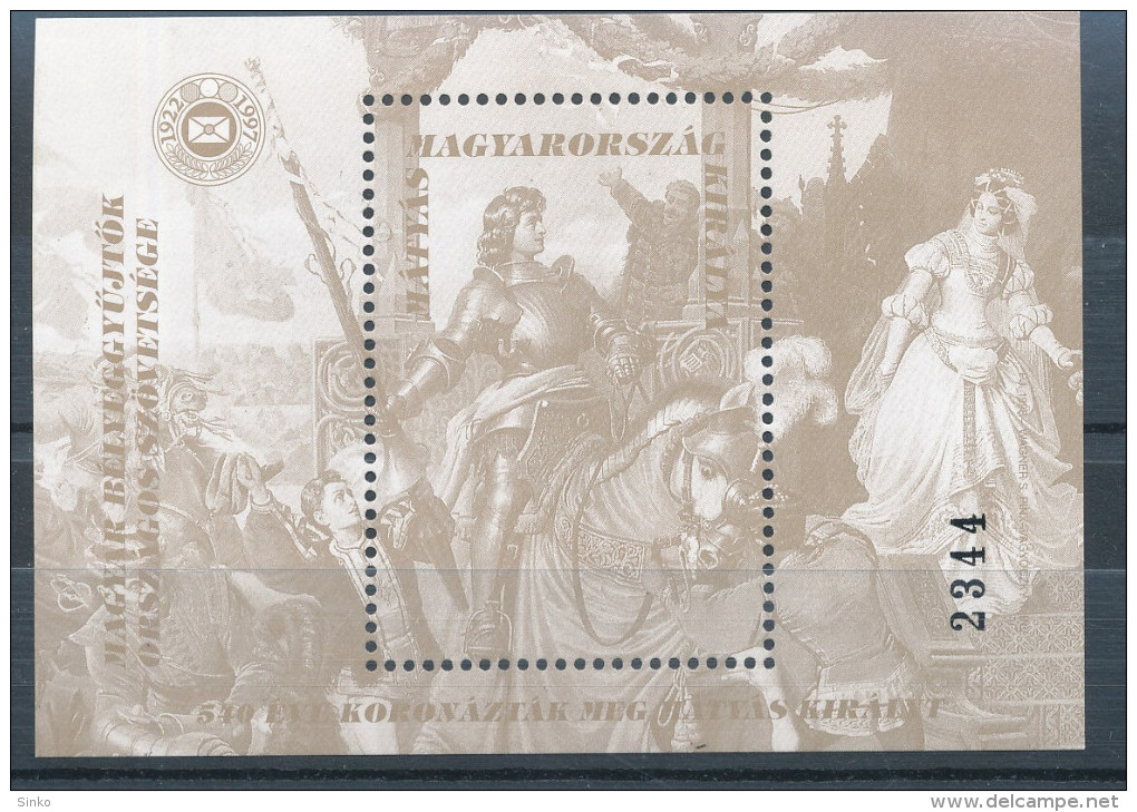 1998. King Matthias - Commemorative Sheet :) - Commemorative Sheets