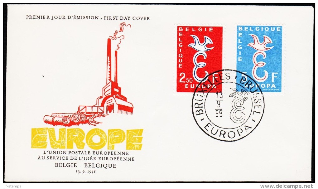 1958. EUROPA FDC 13.9.58.  (Michel: 1117-1118) - JF125128 - Ohne Zuordnung