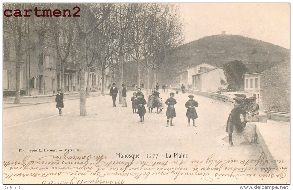 MANOSQUE LA PLAINE ANIMEE EN 1900 - Manosque