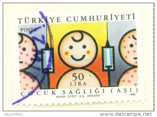 TURKEY  -  1988  Health  50l  Used As Scan - Used Stamps