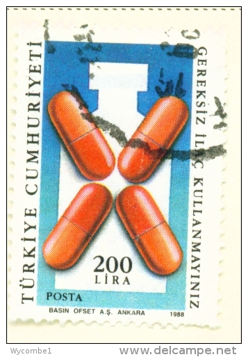 TURKEY  -  1988  Health  200l  Used As Scan - Usados