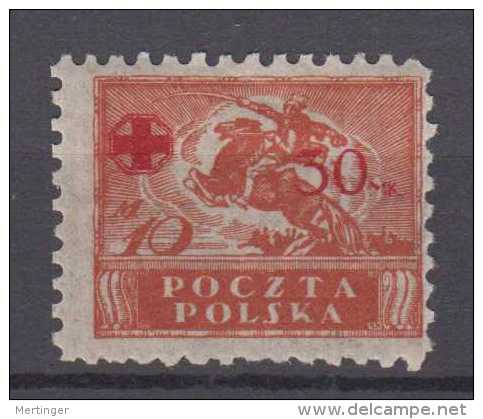 Poland Polen Mi# 156 * Red Cross Rotes Kreuz 1921 - Neufs