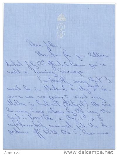 HANDWRITTEN LETTER TSAR SIMEON II OF BULGARIA MADRID TOUR OF SPAIN/PORTUGAL 1963 - Documenti Storici