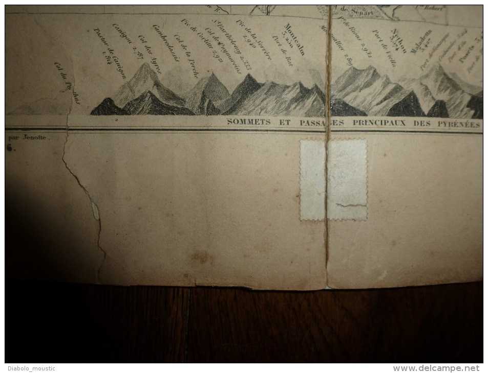 1850 ? CARTE Physique et Politique de la FRANCE par Drioux et Leroy