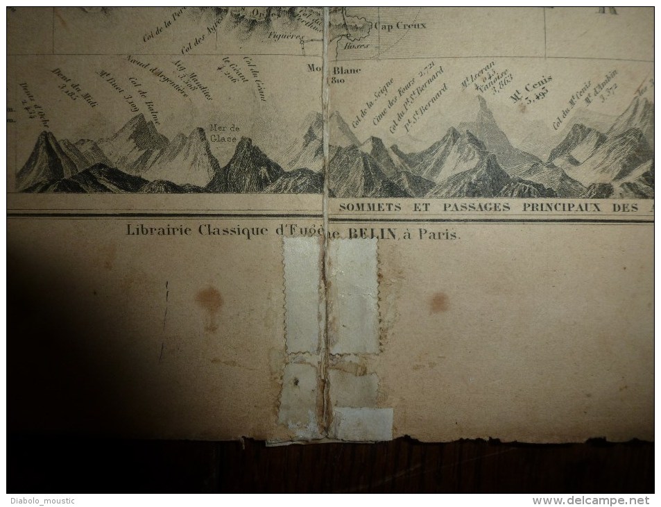 1850 ? CARTE Physique et Politique de la FRANCE par Drioux et Leroy