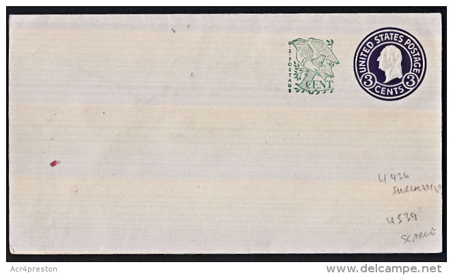 B0486 USA, Pre-paid 3c Cover Surcharged With 1c - 1921-40