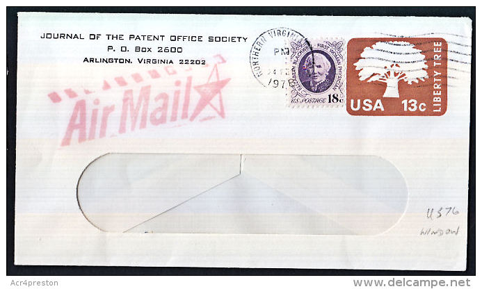 B0488 USA 1978, Pre-paid Cover, Air Mail From Arlington - 1961-80