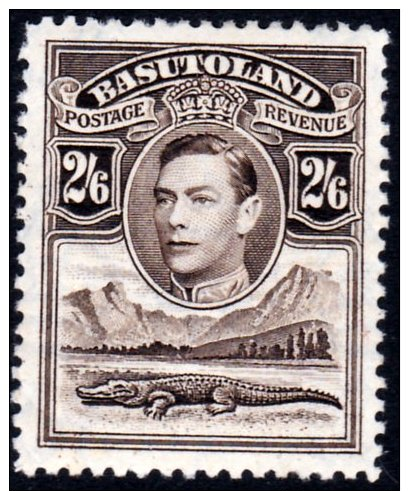 Basutoland-1938 2/6d Sepia, SG26. Very Fresh MH. - 1933-1964 Crown Colony