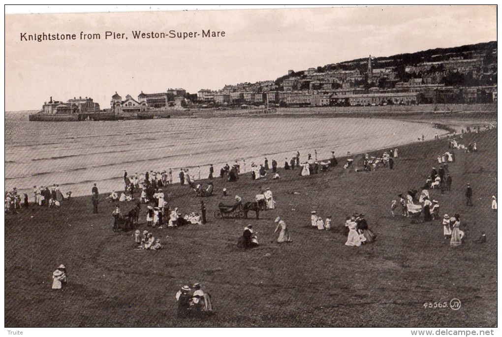 KNIGHSTONE FROM PIER  WESTON-SUPER-MARE CARTE GLACEE - Weston-Super-Mare