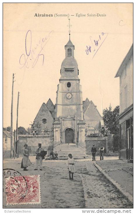 Airaines    80       Eglise St Denis   (facteur En Tournée) - Other & Unclassified