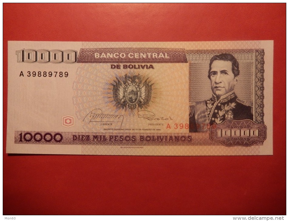 BOLIVIA - 10000 PESOS 1984 FDS - Bolivia