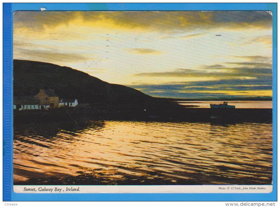 POSTCARD IRLAND SUNSET GALWAY BAY - Galway