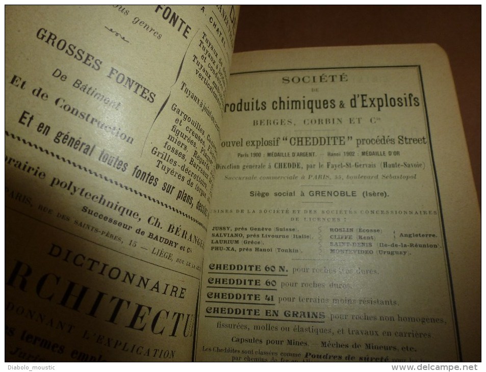 1903 Aide-Mémoire des Conducteurs des Ponts et Chaussées ,  Agents Voyers , etc   par J. Eug. Petit., Editeur Beranger