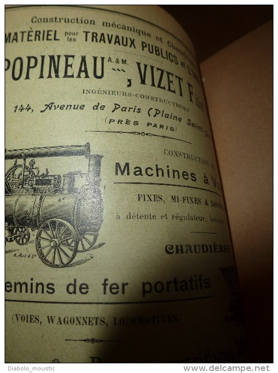 1903 Aide-Mémoire des Conducteurs des Ponts et Chaussées ,  Agents Voyers , etc   par J. Eug. Petit., Editeur Beranger