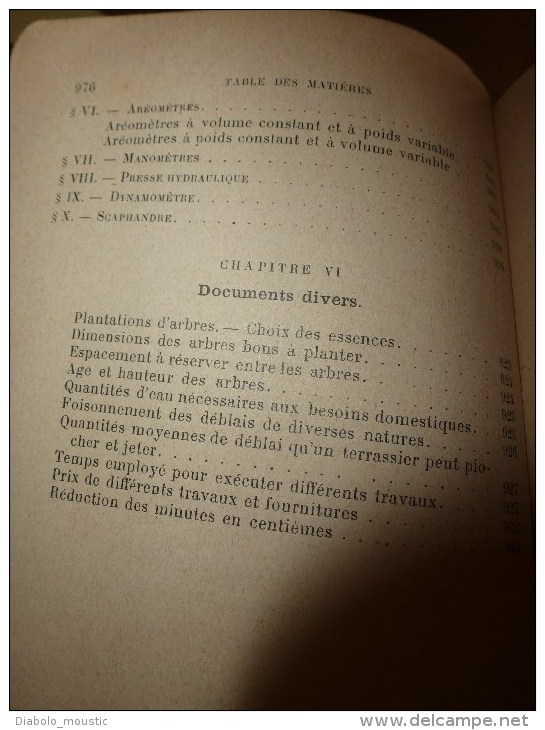 1903 Aide-Mémoire des Conducteurs des Ponts et Chaussées ,  Agents Voyers , etc   par J. Eug. Petit., Editeur Beranger