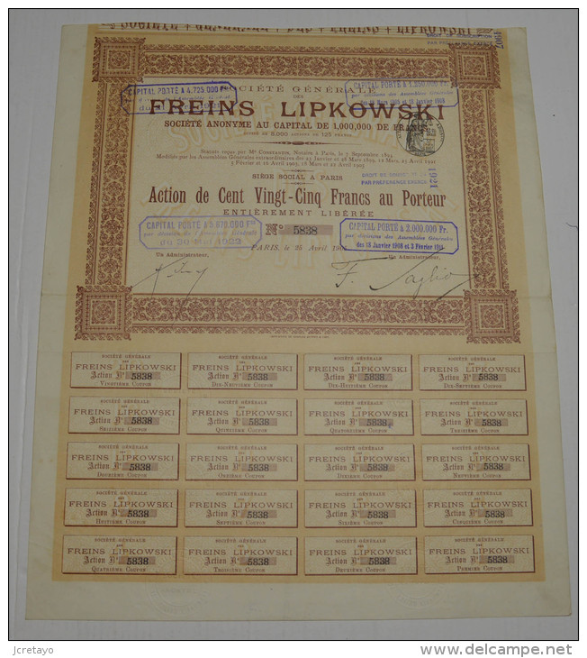 Freins Lipkowski - Automobile