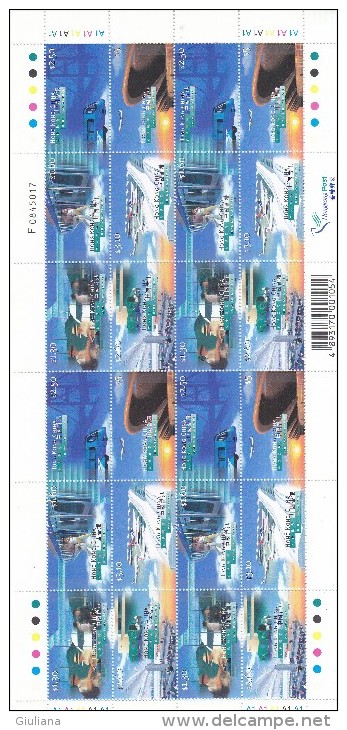 Hong Kong 1998 - Yt 860/65** Foglio Completo Di 24 Val. Nuovo Aeroporto - Blocks & Sheetlets