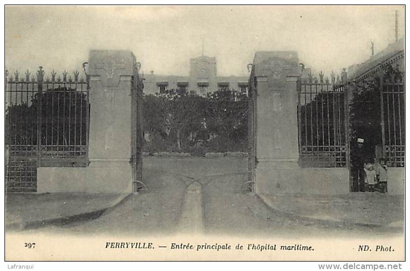 Tunisie -ref A229- Ferryville - Entree Principale De L Hopital Maritime  - Nd Photo - Carte Bon Etat - - Tunisia