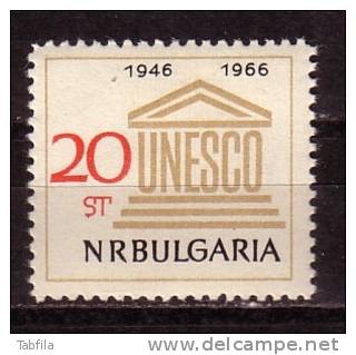 BULGARIA \ BULGARIE / BULGARIEN - 1966 - 20ans De L´ UNESCO - 1v** - Ongebruikt