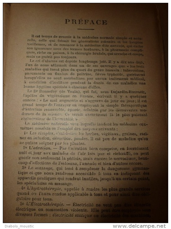 Vers 1900  La Médecine Naturelle Et Normale Par Dr Madeuf, Dr Carillon Et Dr Rahon Avec Plantes Coloriées - 1801-1900