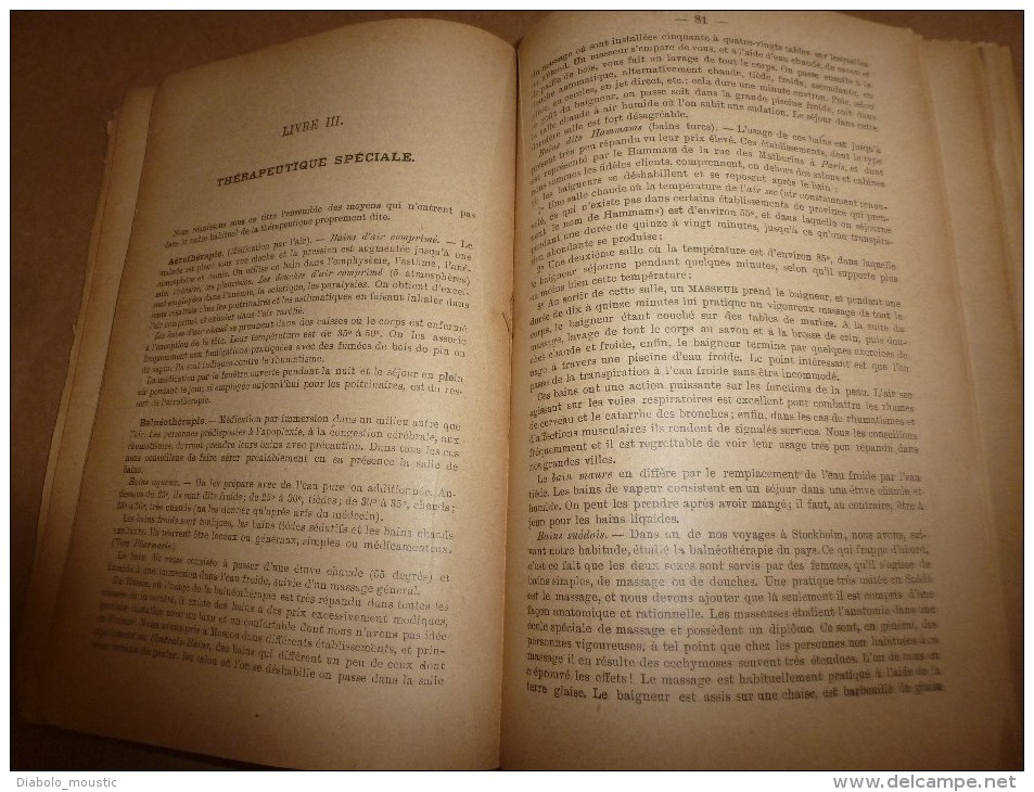 vers 1900  La médecine naturelle et normale par Dr Madeuf, Dr Carillon et Dr Rahon avec plantes coloriées