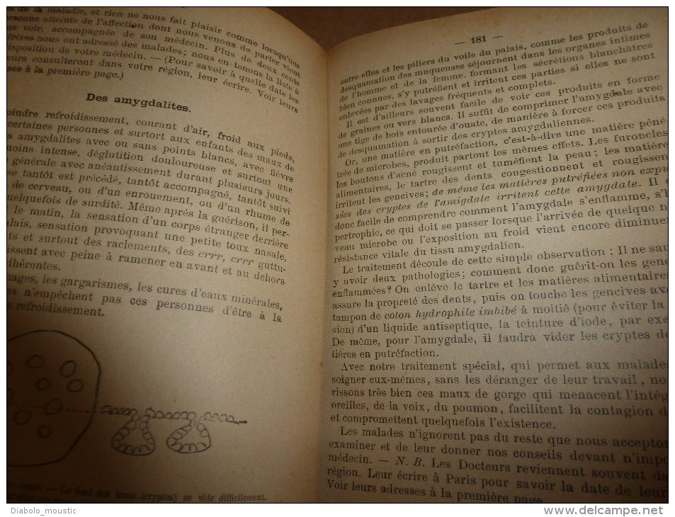 vers 1900  La médecine naturelle et normale par Dr Madeuf, Dr Carillon et Dr Rahon avec plantes coloriées