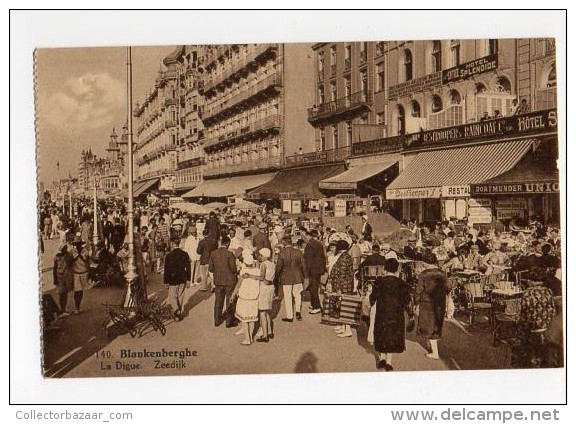 Belgium  Blankenberghe  La Digue Cafe Restaurants Carte Postale Vintage Original Postcard Cpa Ak (W4_546) - Blankenberge