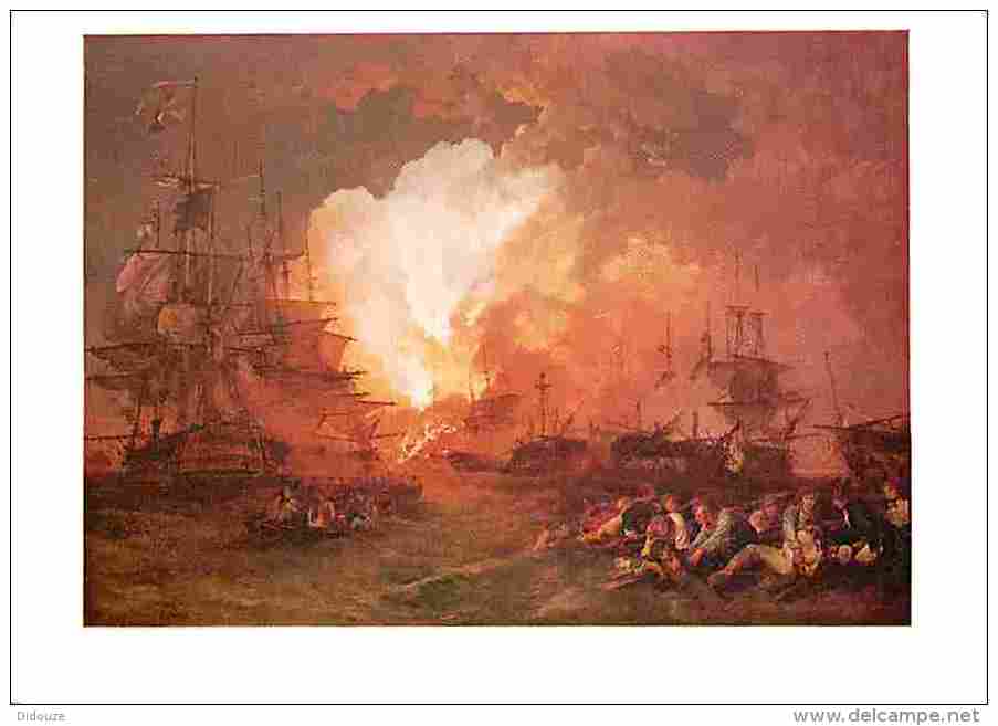 Art - Peinture - Philip James De Loutherbourg - The Battle Of The Nile - Voir Scans Recto-Verso - Peintures & Tableaux