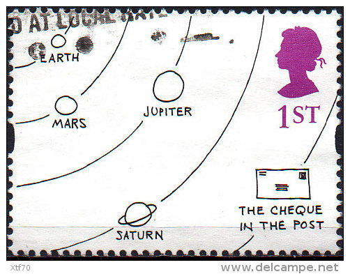 GREAT BRITAIN 1996 Greetings Stamps. Cartoons: 1st Class NVI 'The Cheque In The Post' - Usati