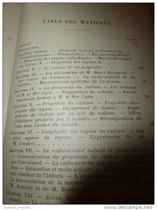 Le RADIUM et les nouveaux rayons, photos (Becquerel,Mme et Mr Curie, Rutherford , Ramsay